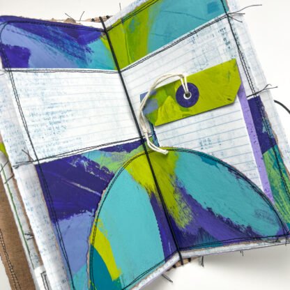 Distressed Handmade Journal with Beads - Image 5