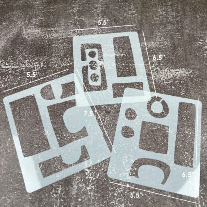 Collage Cluster Shape Templates – Set of 3 | Junk Journal and Scrapbooking Ephemera Stencil Kit - Image 2