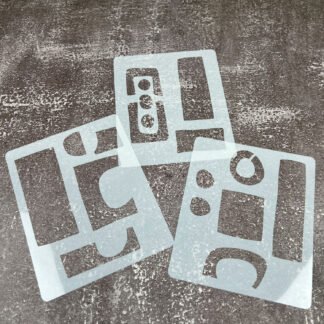 Collage Cluster Shape Templates – Set of 3 | Junk Journal and Scrapbooking Ephemera Stencil Kit