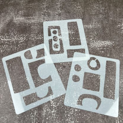 Collage Cluster Shape Templates – Set of 3 | Junk Journal and Scrapbooking Ephemera Stencil Kit