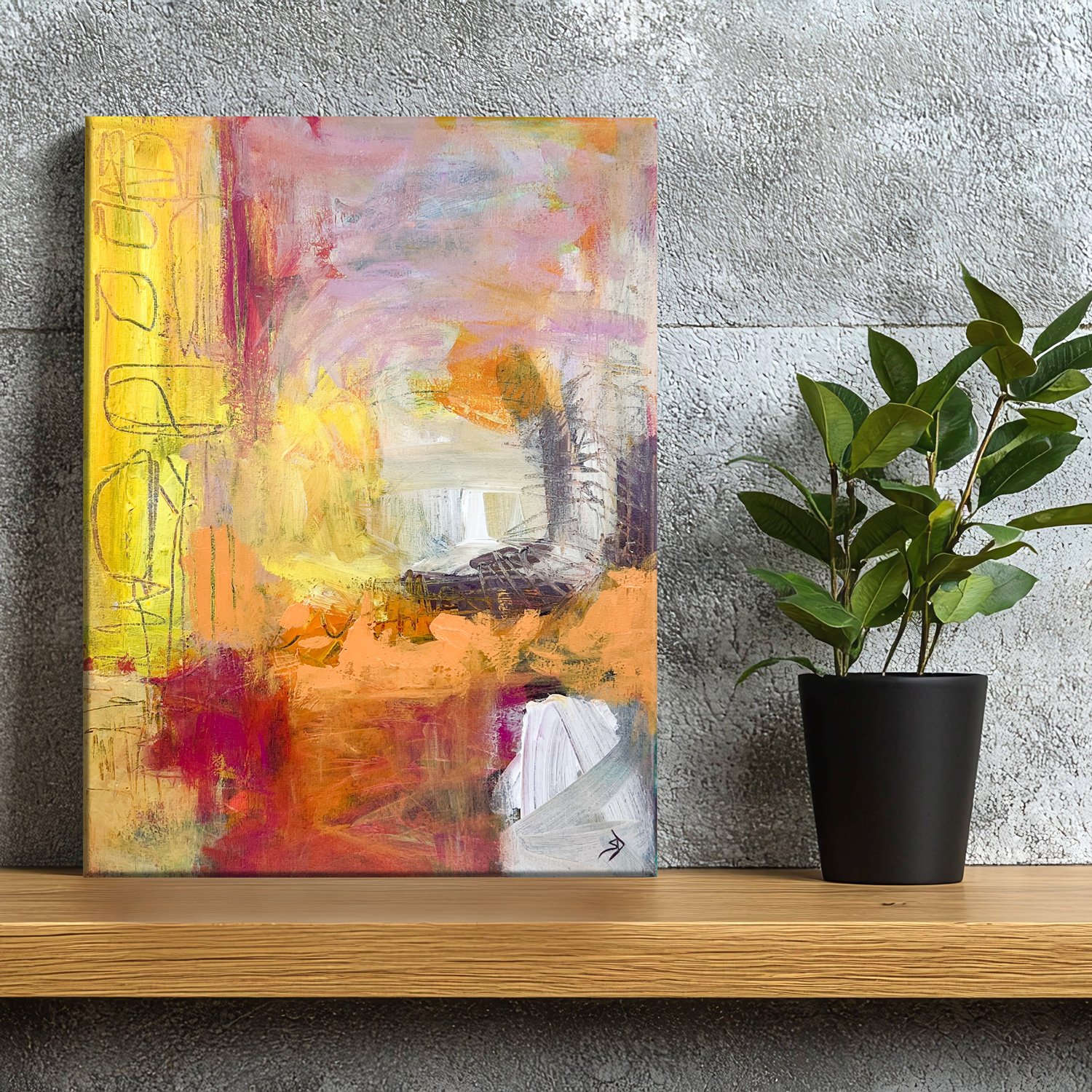 A Subtle Shift | Original Abstract Expressionist Painting On Canvas | 12x16 - Image 8