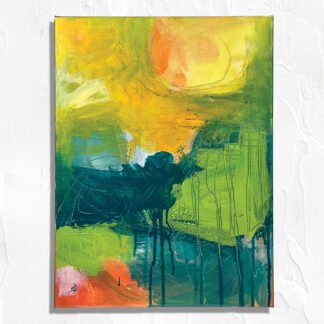Grounded | Original Abstract Expressionist Painting On Canvas | 12x16