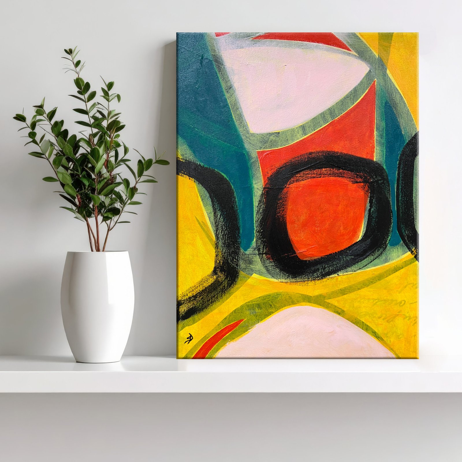 Fitting In | Original Abstract Painting On Canvas | 12x16 - Image 6