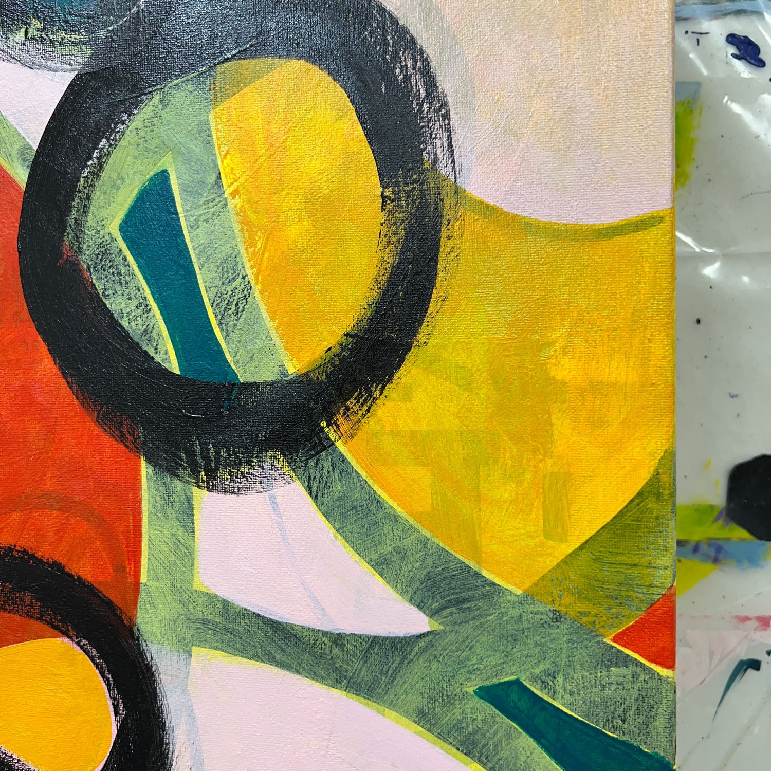 Catch Me If You Can | Original Abstract Painting On Canvas | 12x16 - Image 3