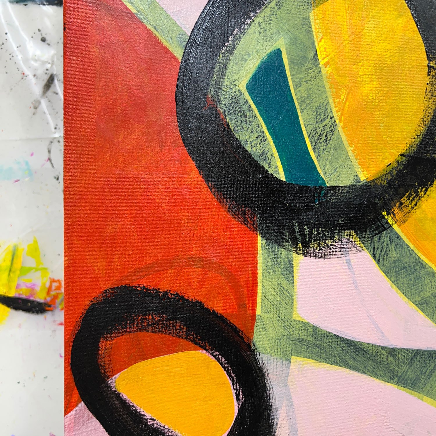 Catch Me If You Can | Original Abstract Painting On Canvas | 12x16 - Image 2