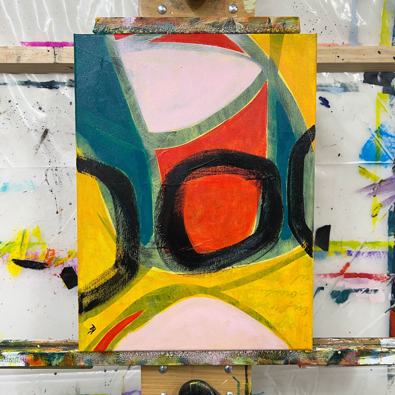 Fitting In | Original Abstract Painting On Canvas | 12x16 - Image 2