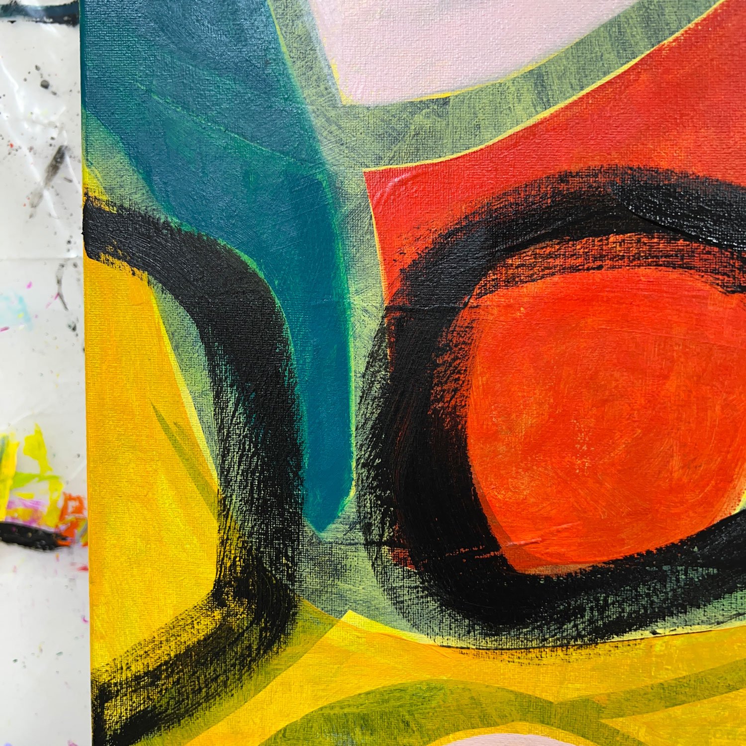 Fitting In | Original Abstract Painting On Canvas | 12x16 - Image 3