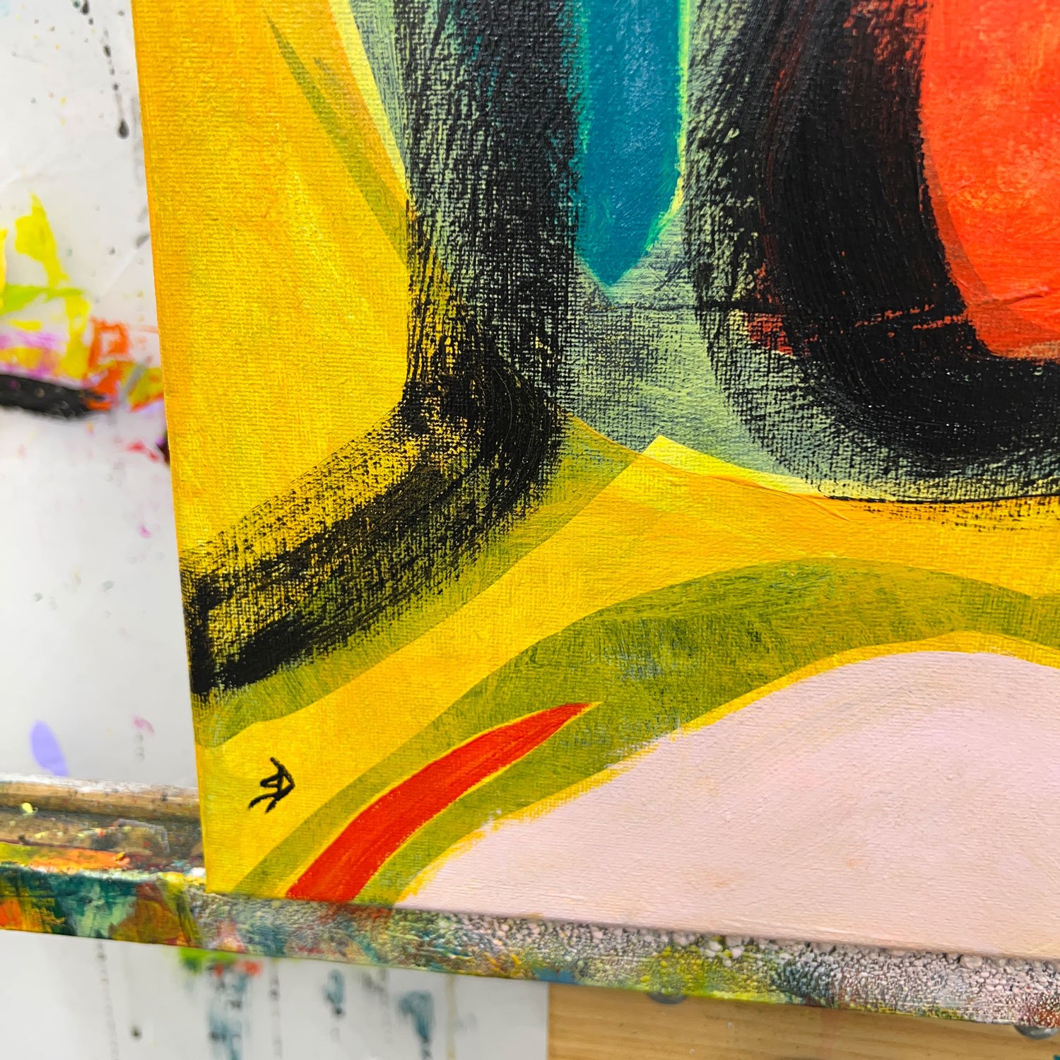 Fitting In | Original Abstract Painting On Canvas | 12x16 - Image 5