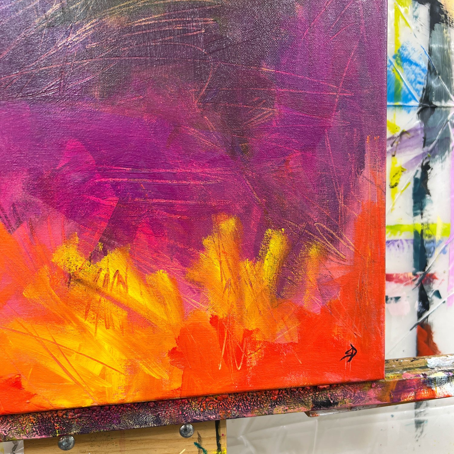 We're In This Together | Original Abstract Painting On Canvas | 16x20 - Image 4