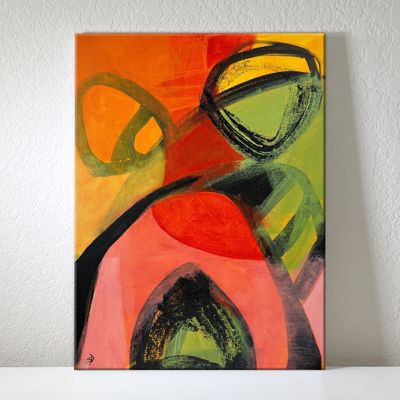 Over The Hills | Original Abstract Painting On Canvas | 12x16 - Image 7