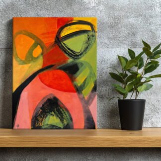 Over The Hills | Original Abstract Painting On Canvas | 12x16
